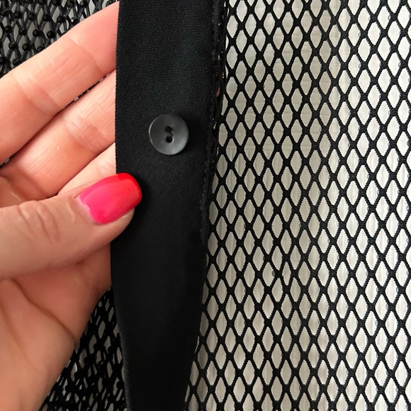 Massimo Dutti Sheer Shimmering Mesh Shirt XS - Picture 7 of 14